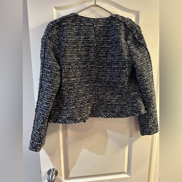 Banana Republic tweed suit zipper jacket blazer size 12 - Picture 6 of 6